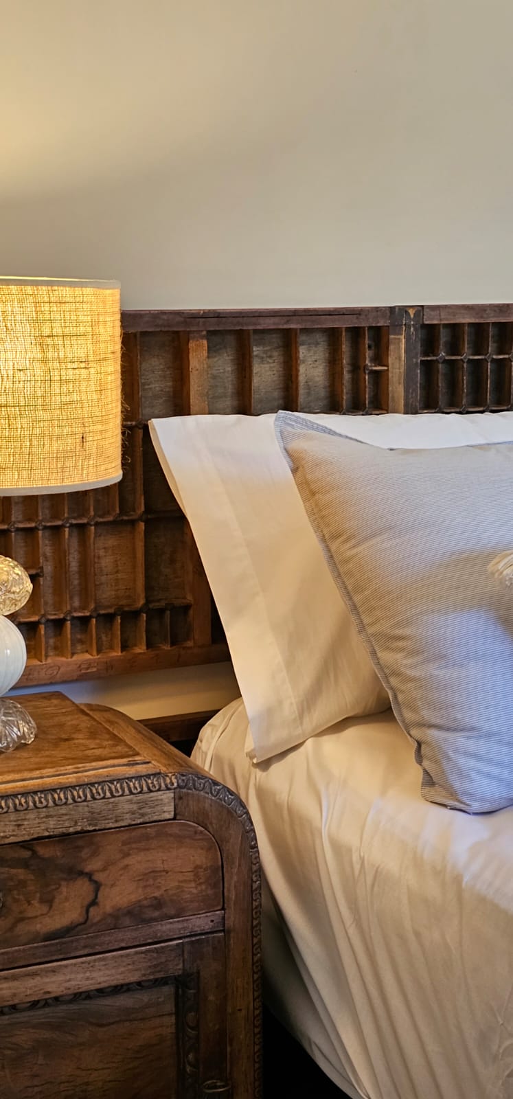 Detalle de ropa de cama y textiles a medida
